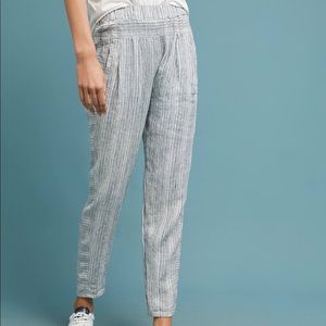 Anthropologie Striped Linen Pants size small